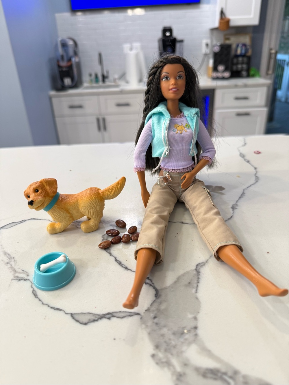 Barbie and dog 1999 Barbie Doll (African American)